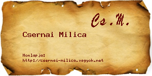 Csernai Milica névjegykártya